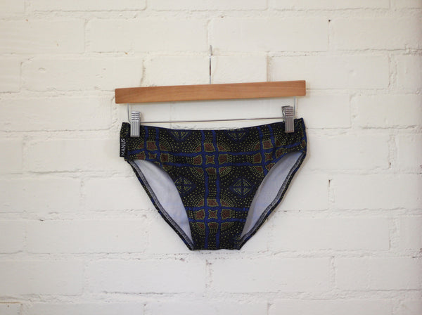 African Tribal Print Swim Brief