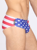 Manus Men's Swimwear USA Flag Swim Brief