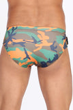 Camouflage Orange Swim Brief