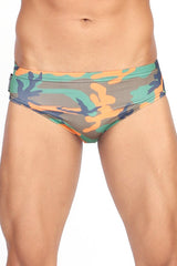 Camouflage Orange Swim Brief