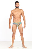 Camouflage Orange Swim Brief